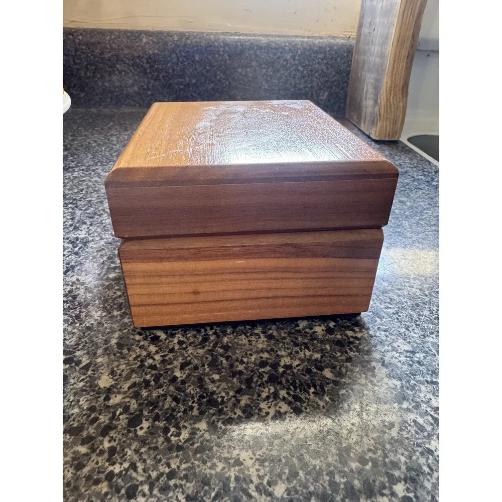 Vintage Wood Recipe Box File Box With Dividers